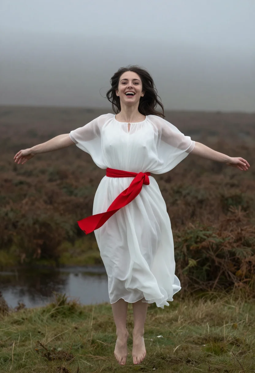 AI kate bush wuthering heights sample — portrait of a woman, close half-length portrait of a white B