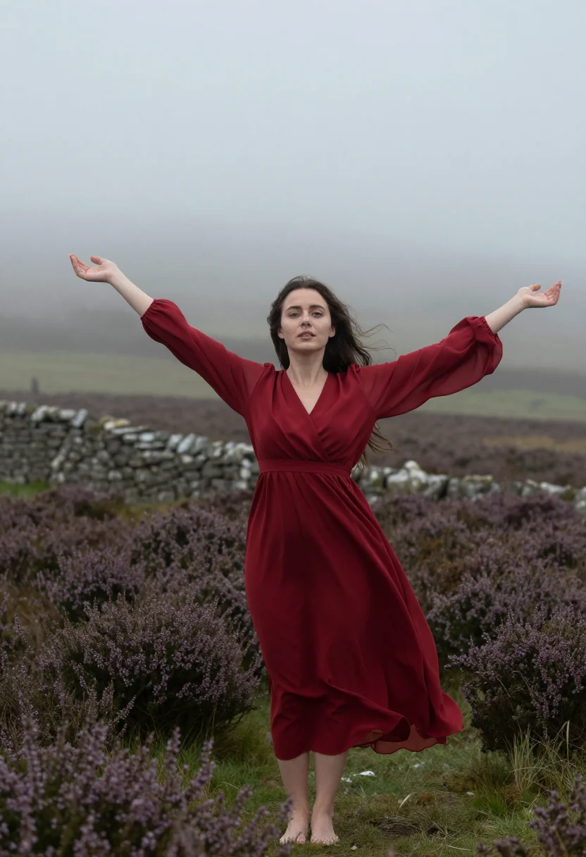 AI kate bush wuthering heights sample — portrait of a woman, close half-length portrait of a white B