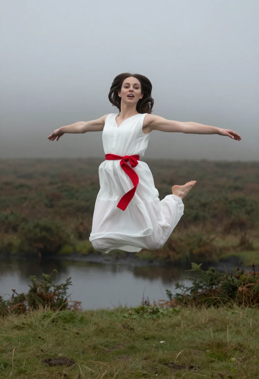 AI kate bush wuthering heights sample — portrait of a woman, three-quarter-length portrait of a whit