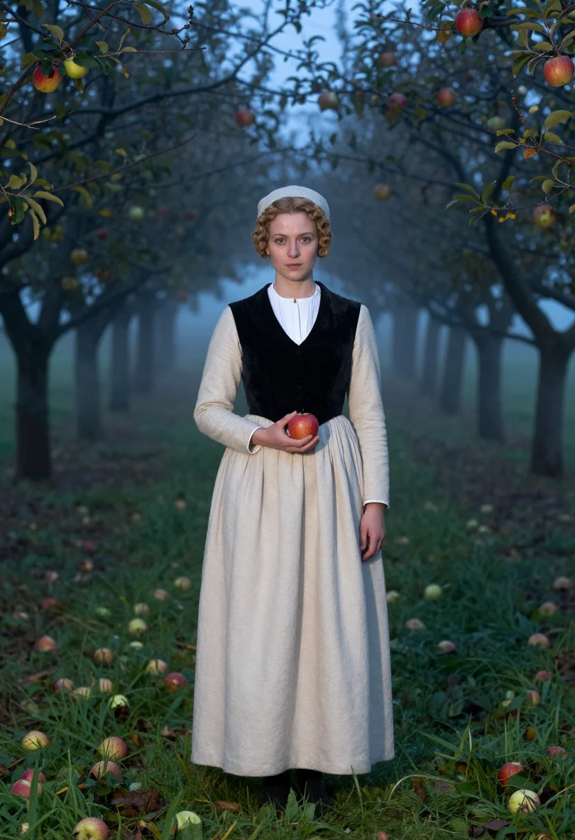AI katrina van tassel sample — portrait of a woman, full-length portrait of a Dutch-America