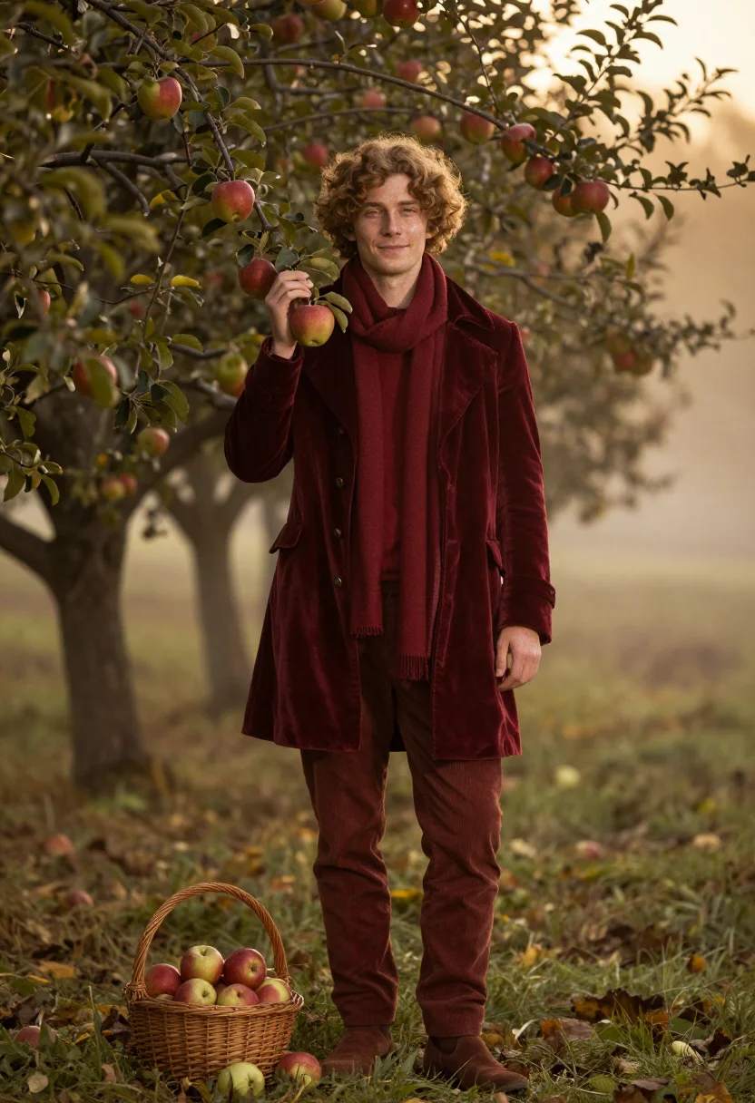 AI keats automne sample — portrait of a man, close half-length portrait of a young man