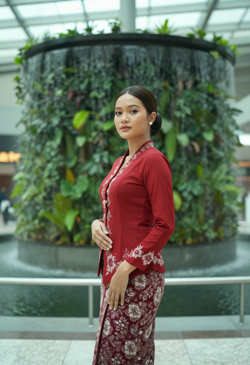AI kebaya crew sample — portrait of a woman, half-length portrait of a Southeast-Asi