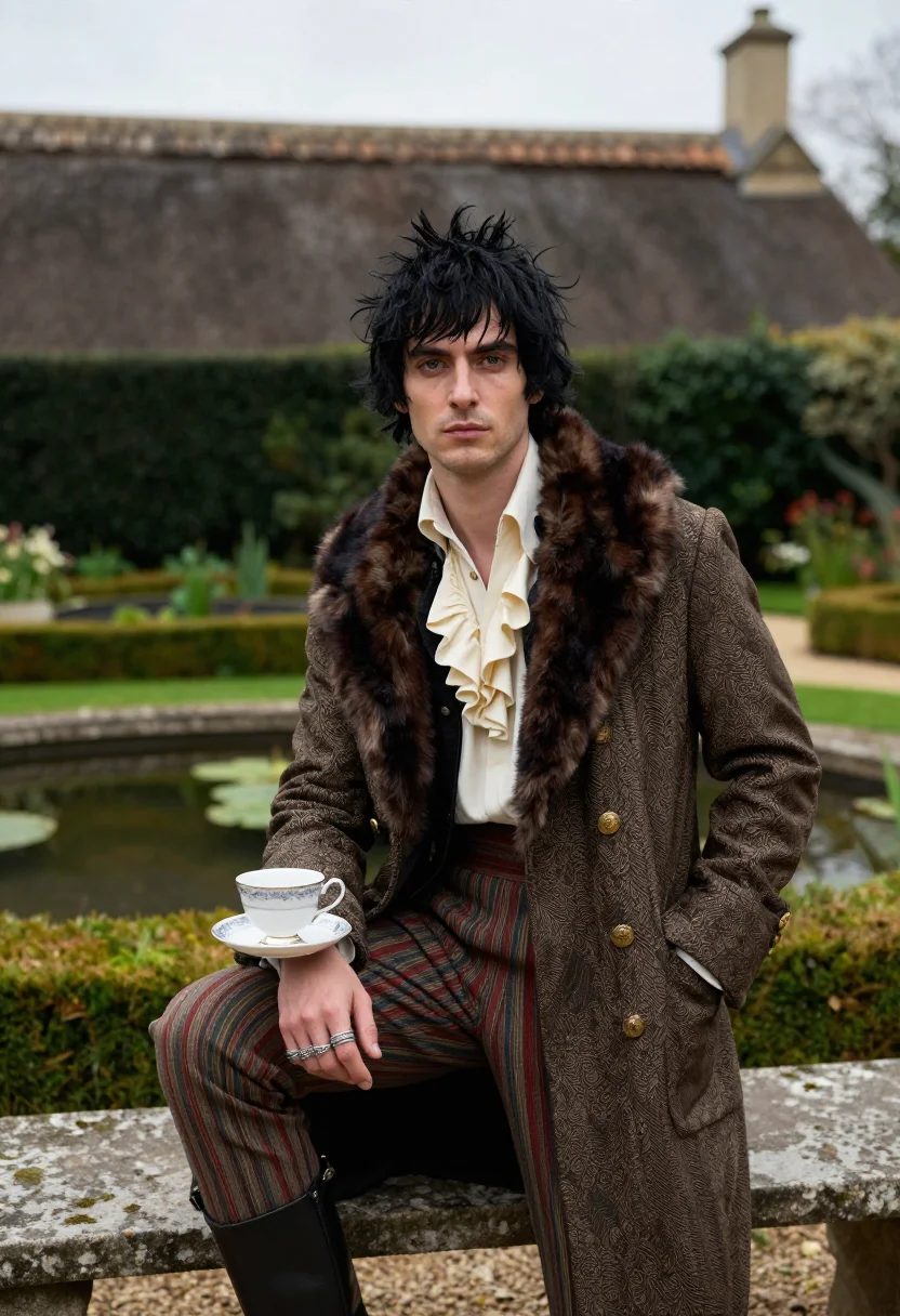 AI keith richards sample — portrait of a man, three-quarter-length portrait of a Wester