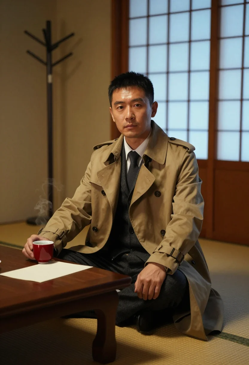 AI ken takakura sample — portrait of a man, half-length portrait of an East-Asian man