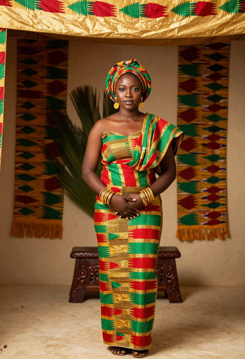 Example portrait from the AI Kente Bride — Free Preview, Train Once