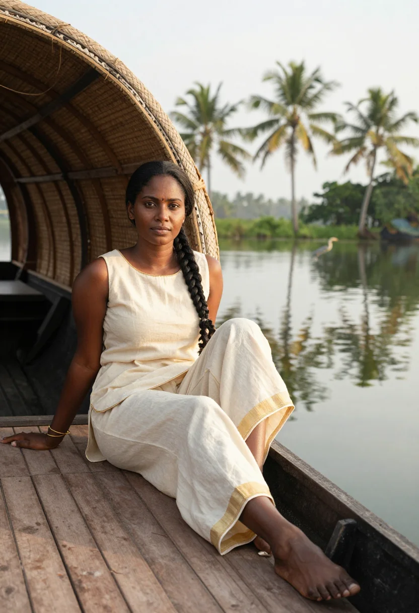 AI kerala sample — portrait of a woman, full-length seated portrait of a Black