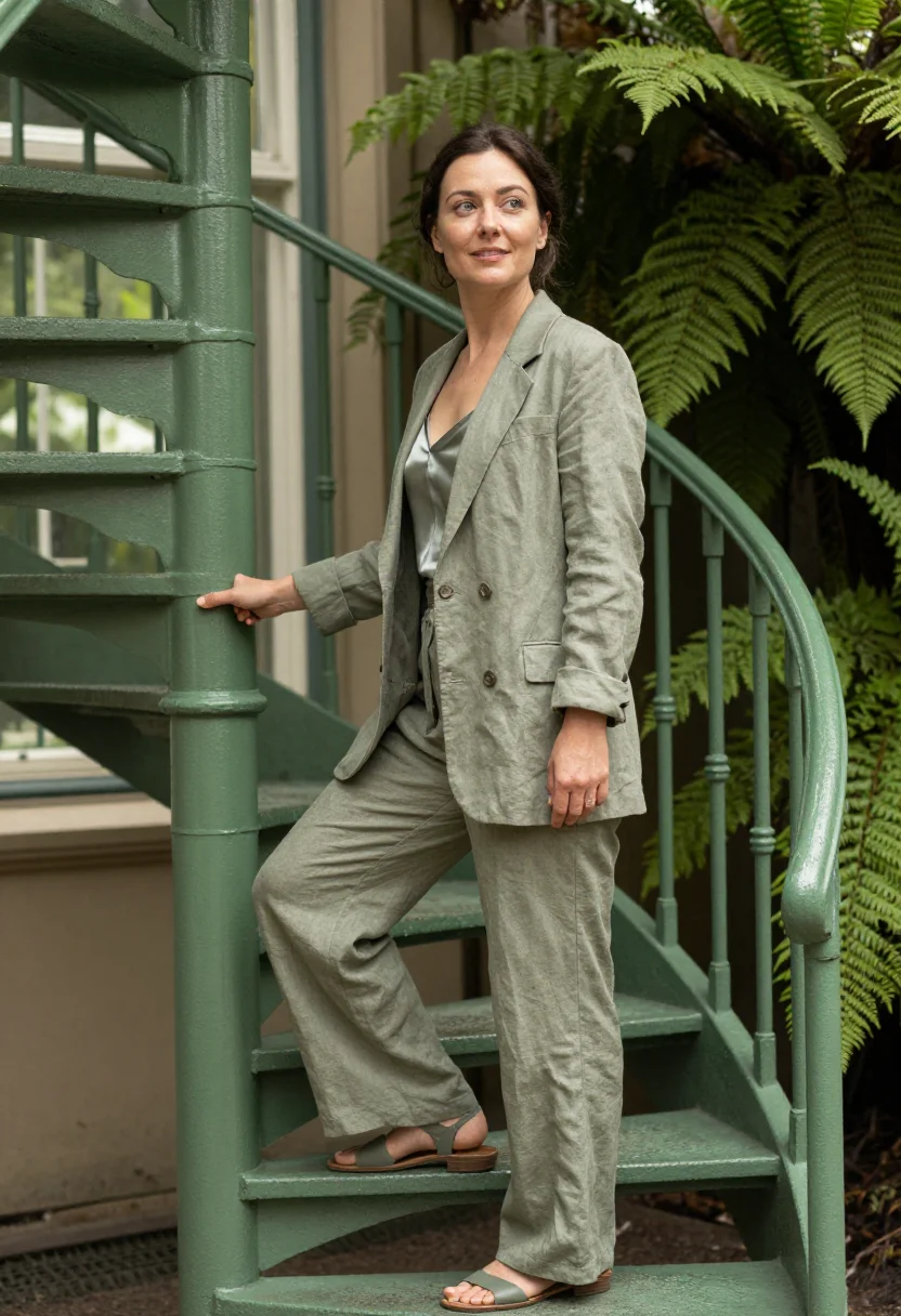 AI kew palm house sample — portrait of a woman, three-quarter-length portrait of a West