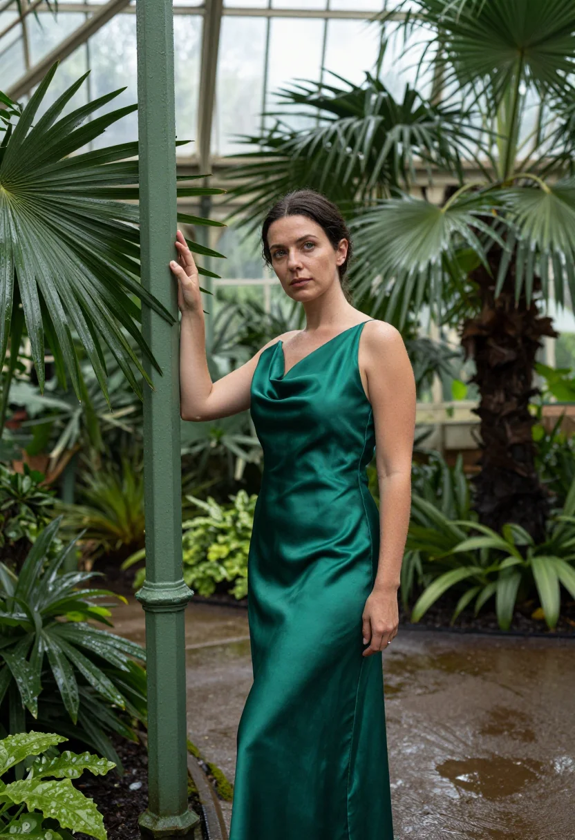 AI kew palm house sample — portrait of a woman, three-quarter-length portrait of a West