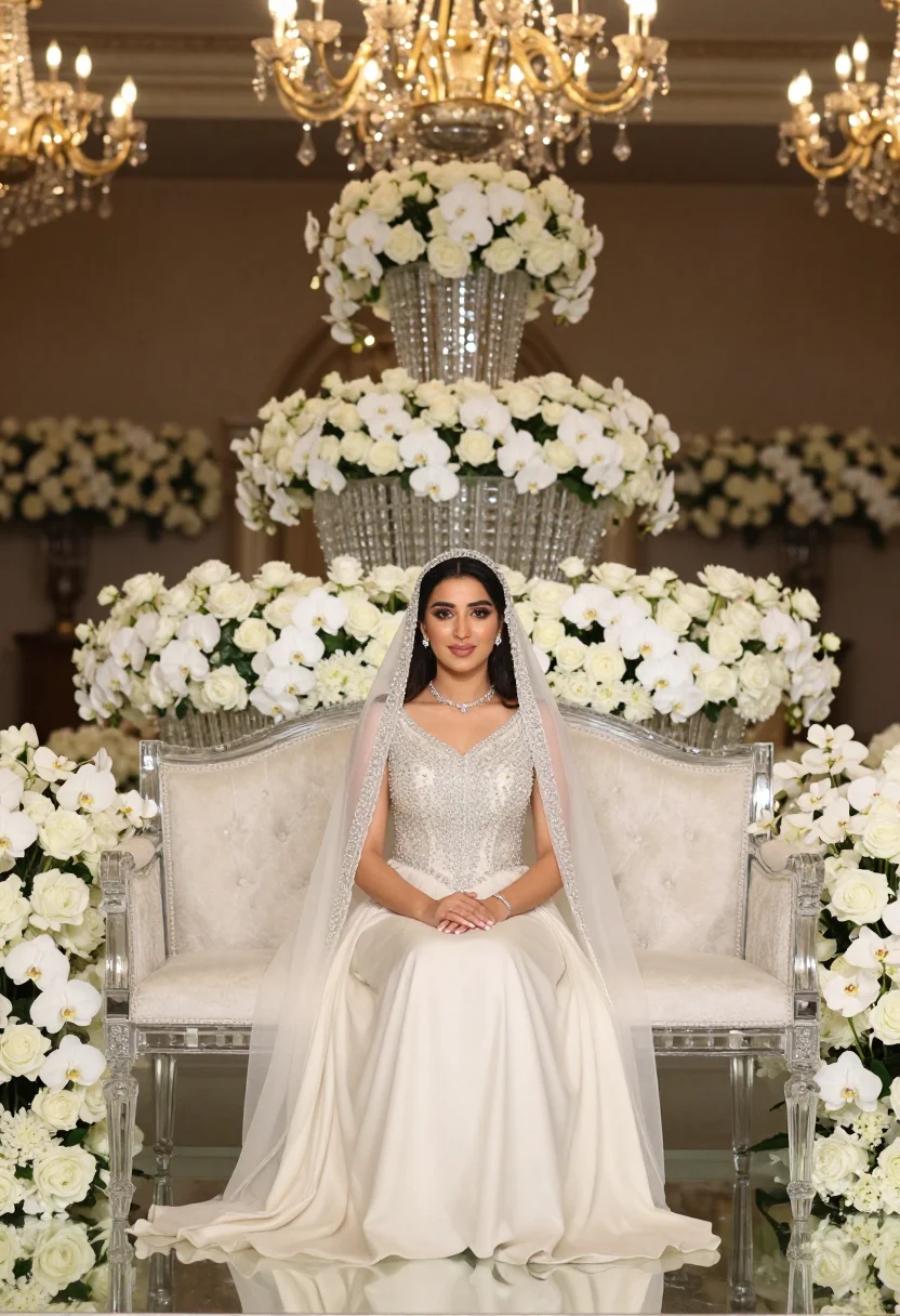 AI khaleeji bride sample — portrait of a woman, full-length portrait of a young Gulf Ar