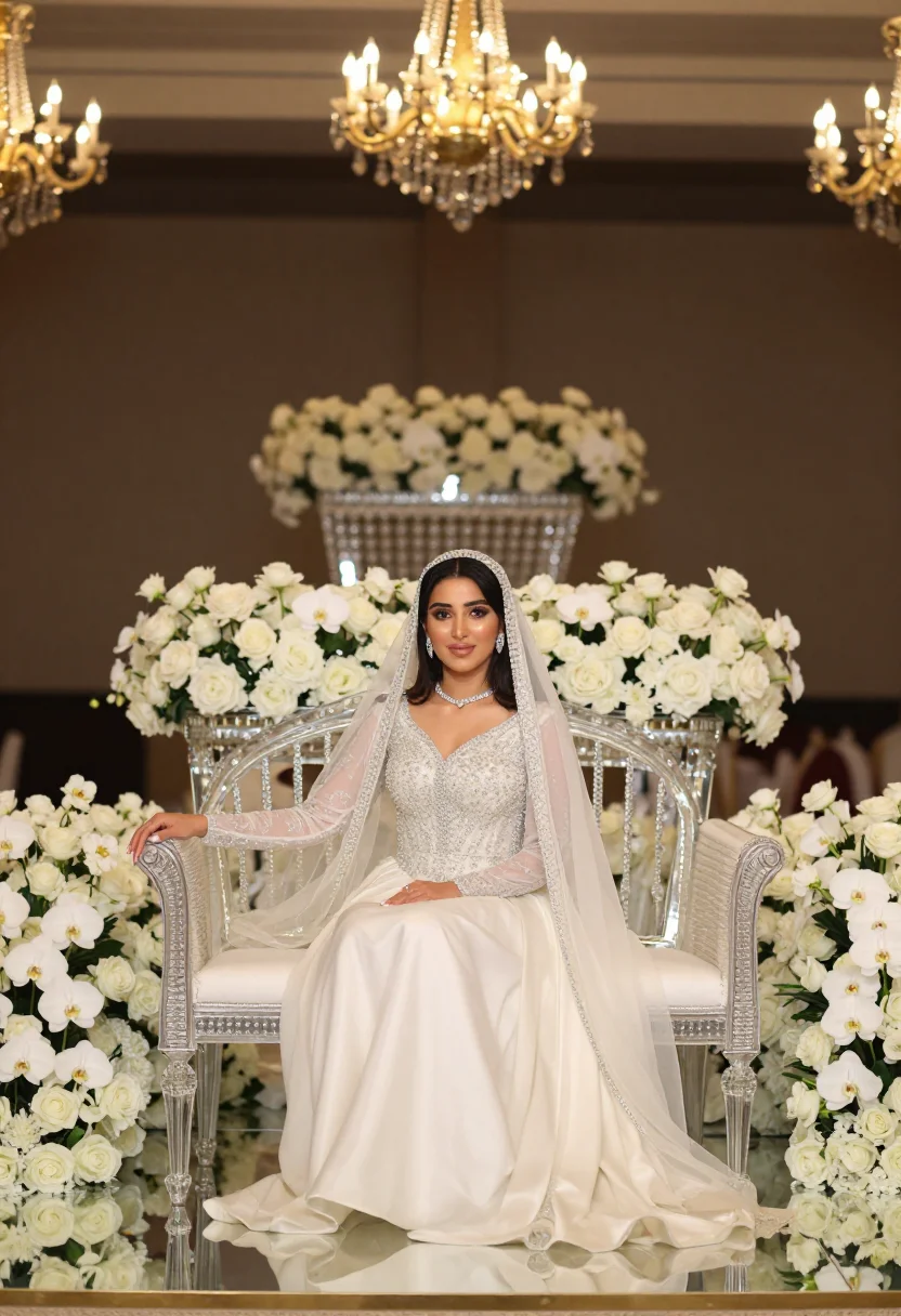 AI khaleeji bride sample — portrait of a woman, three-quarter-length portrait of a youn