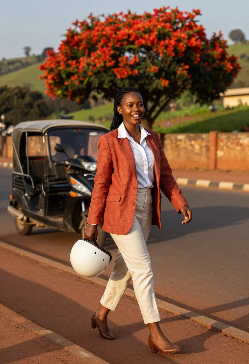 AI kigali hills sample — portrait of an executive, full-length portrait of a Rwandan