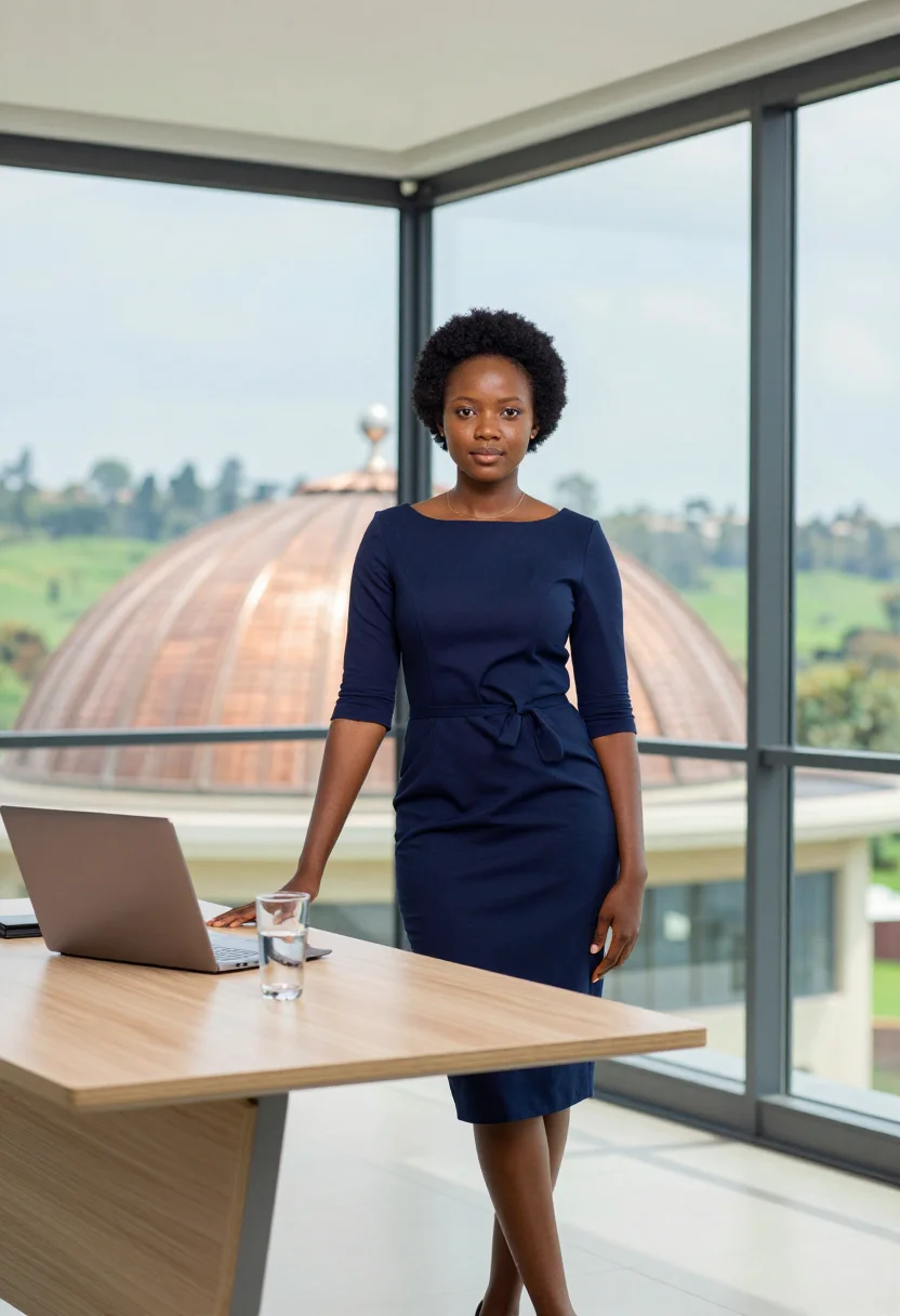AI kigali hills sample — portrait of an executive, three-quarter-length portrait of a