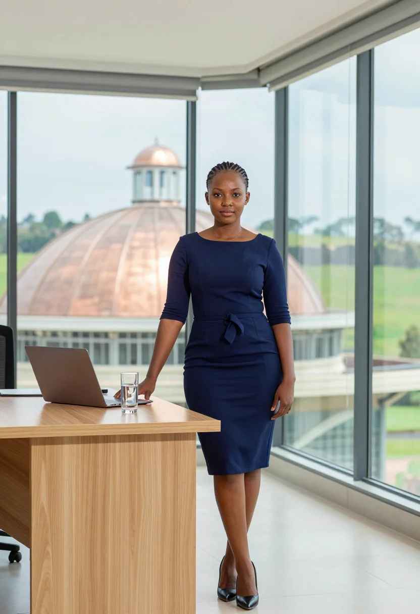 AI kigali hills sample — portrait of an executive, full-length portrait of a Rwandan