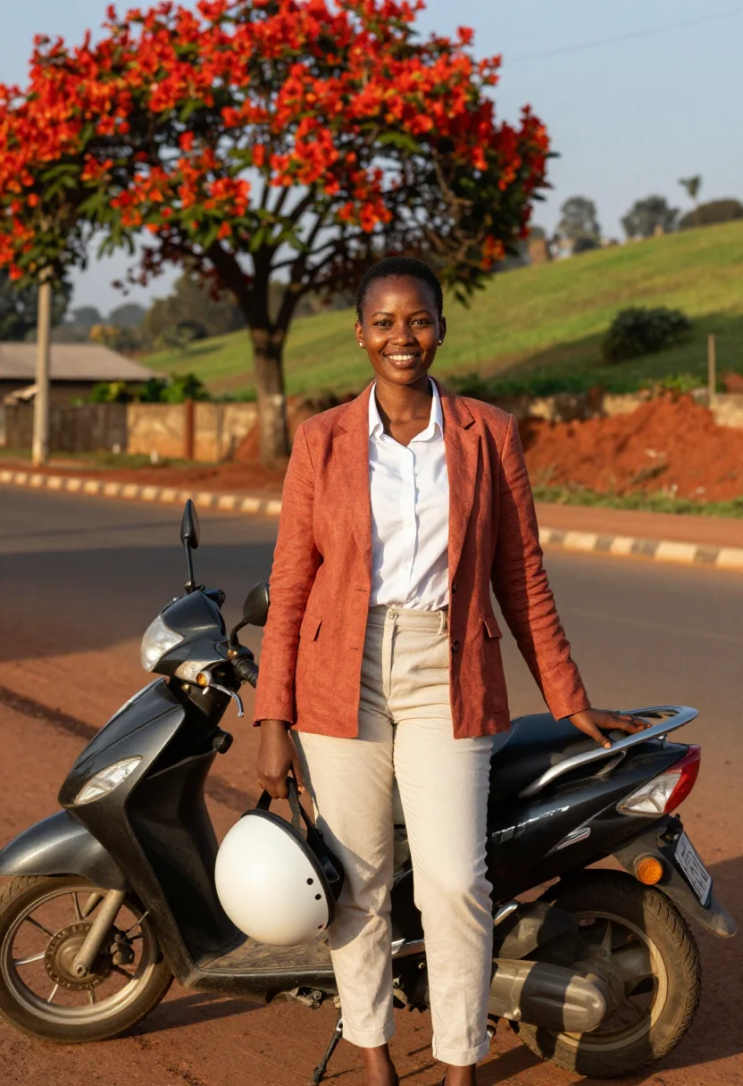 AI kigali hills sample — portrait of an executive, three-quarter-length portrait of a