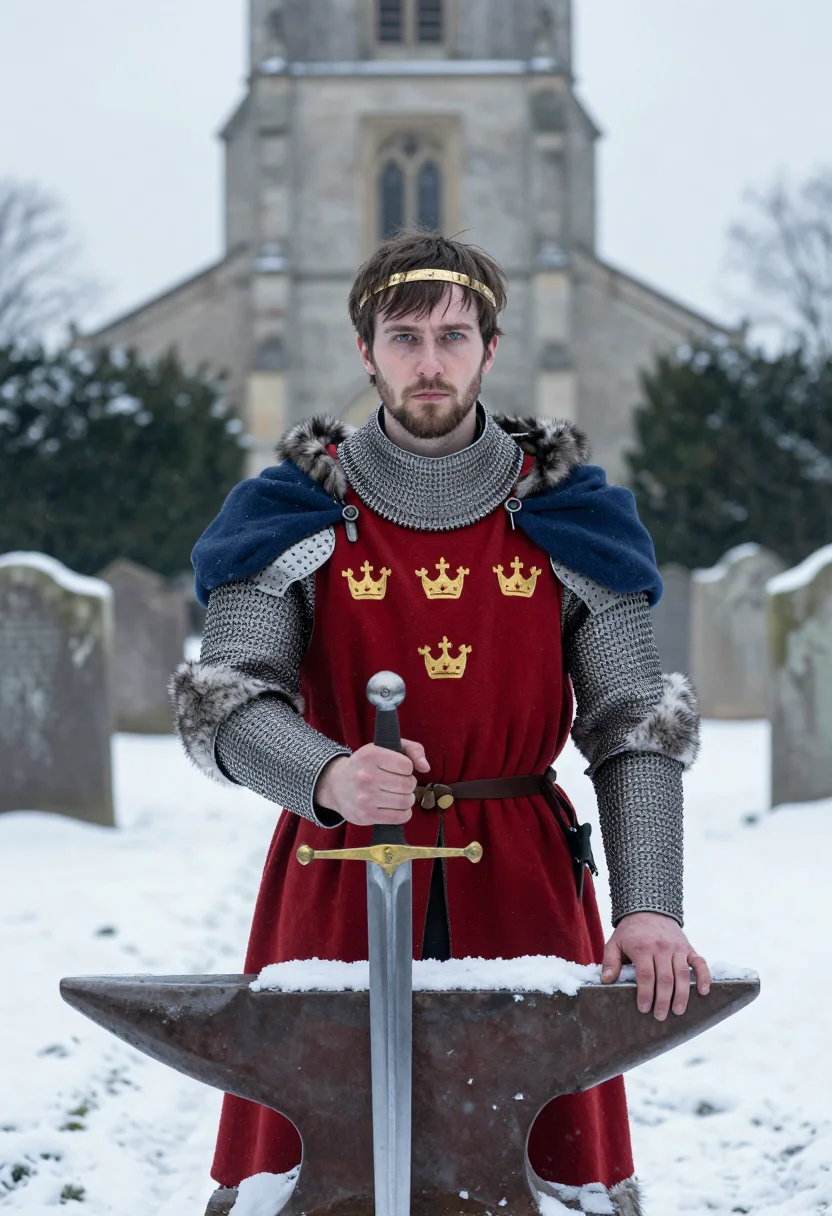 AI king arthur sample — portrait of a man, chest-up portrait of a Western-European m