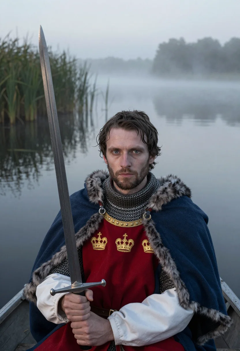 AI king arthur sample — portrait of a man, chest-up portrait of a Western-European m