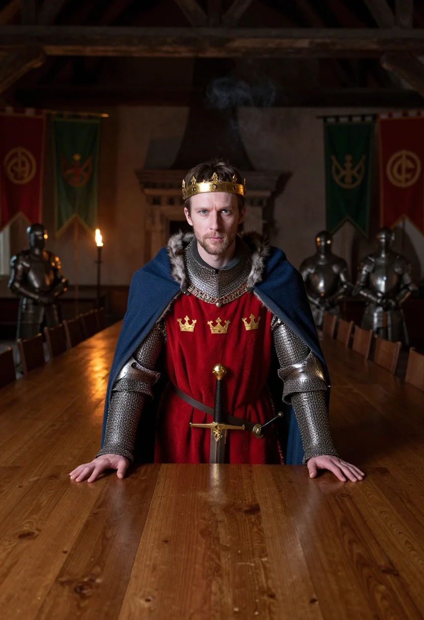 AI king arthur sample — portrait of a man, full-length portrait of a Western-Europea