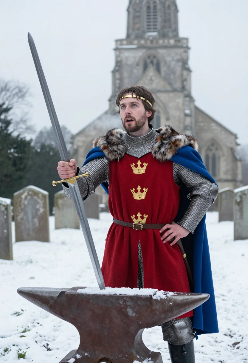 AI king arthur sample — portrait of a man, half-length portrait of a Western-Europea
