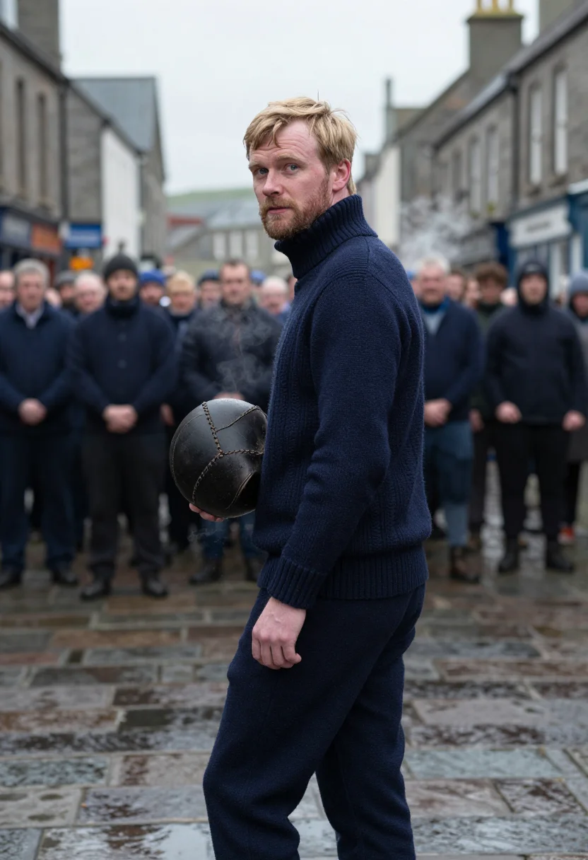 AI kirkwall ba new year navy sample — portrait of a man, framed three-quarter length from the crow