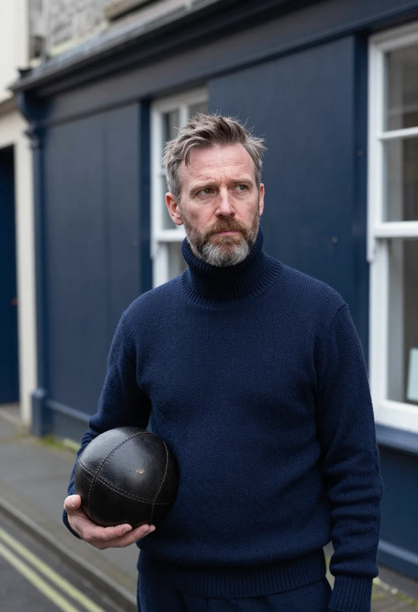 AI kirkwall ba new year navy sample — portrait of a man, framed tight, head and shoulders, the bod