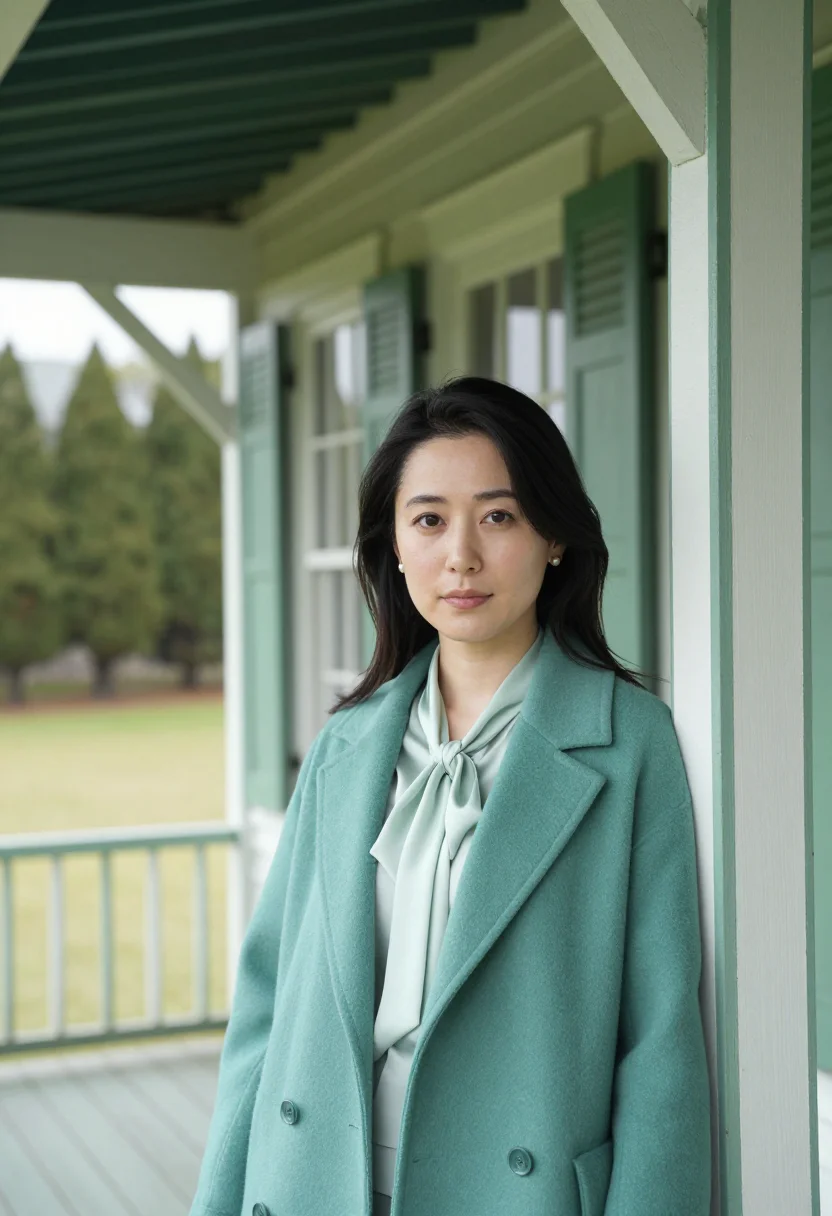 AI kobe kitano interior designer ijinkan green sample — portrait of a woman, a interior designer in her twenties of