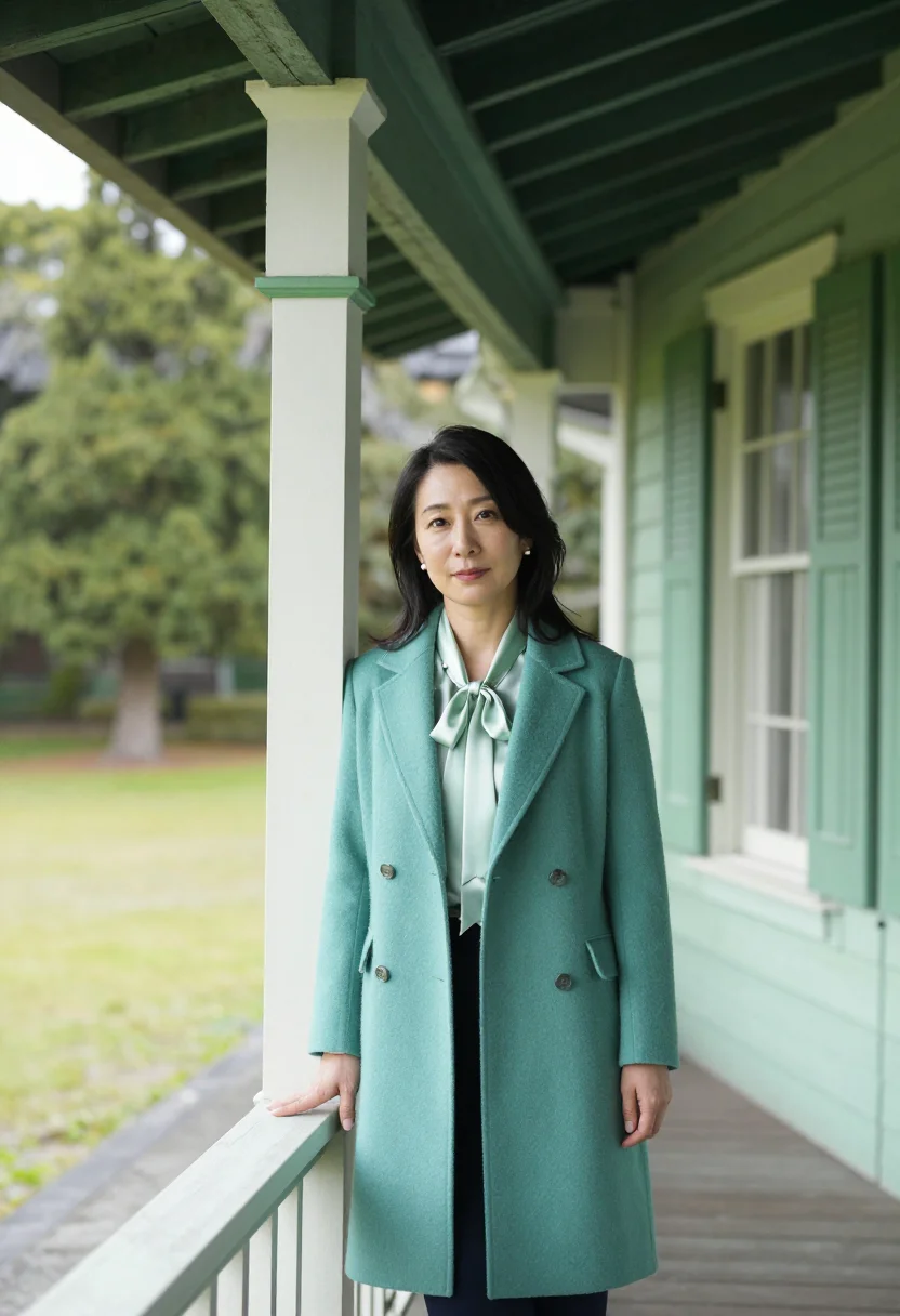 AI kobe kitano interior designer ijinkan green sample — portrait of a woman, a interior designer in her forties of J