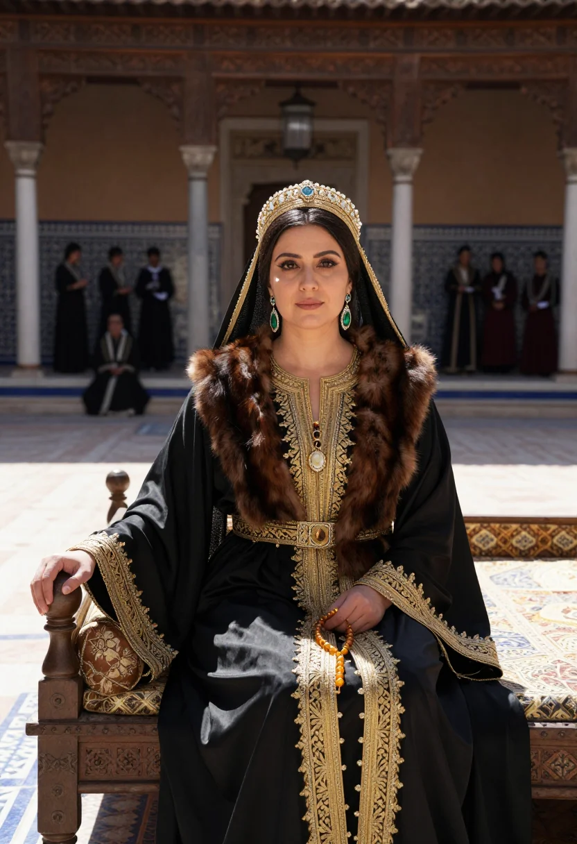 AI kosem sultan sample — portrait of a woman, three-quarter-length portrait of a Gree
