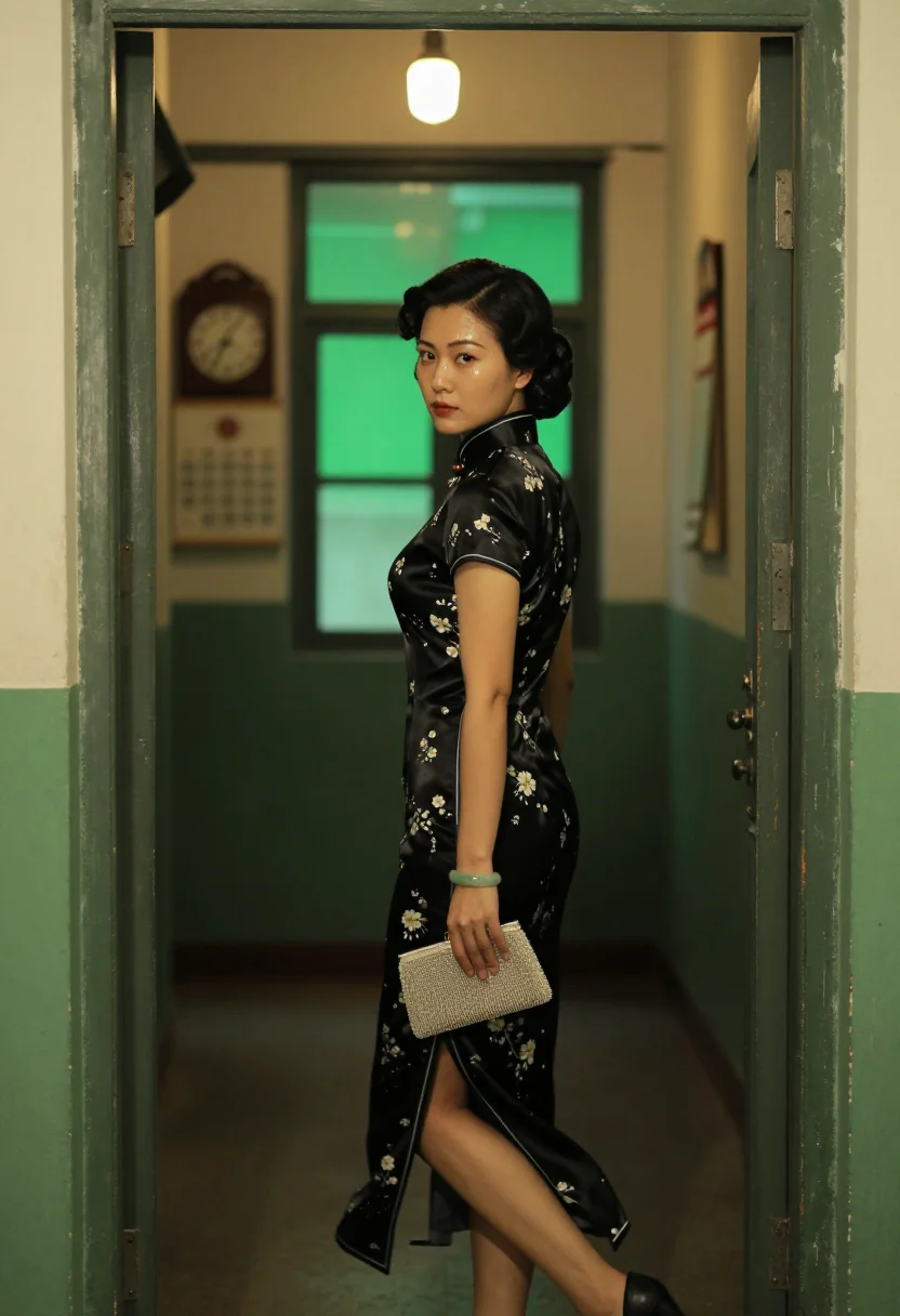 AI kowloon noir sample — portrait of a woman, full-length portrait of a Hong Kong Chi