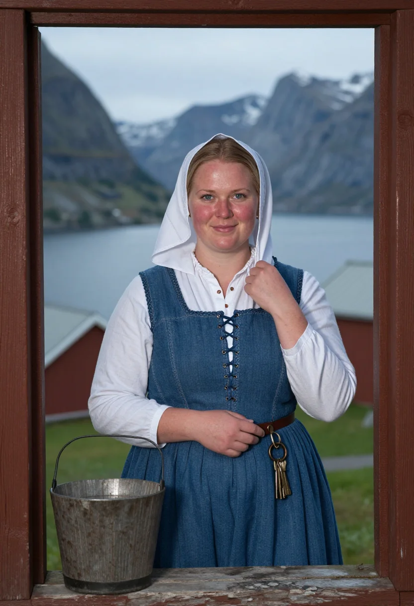 AI kristin lavransdatter sample — portrait of a woman, close half-length portrait of a woman o