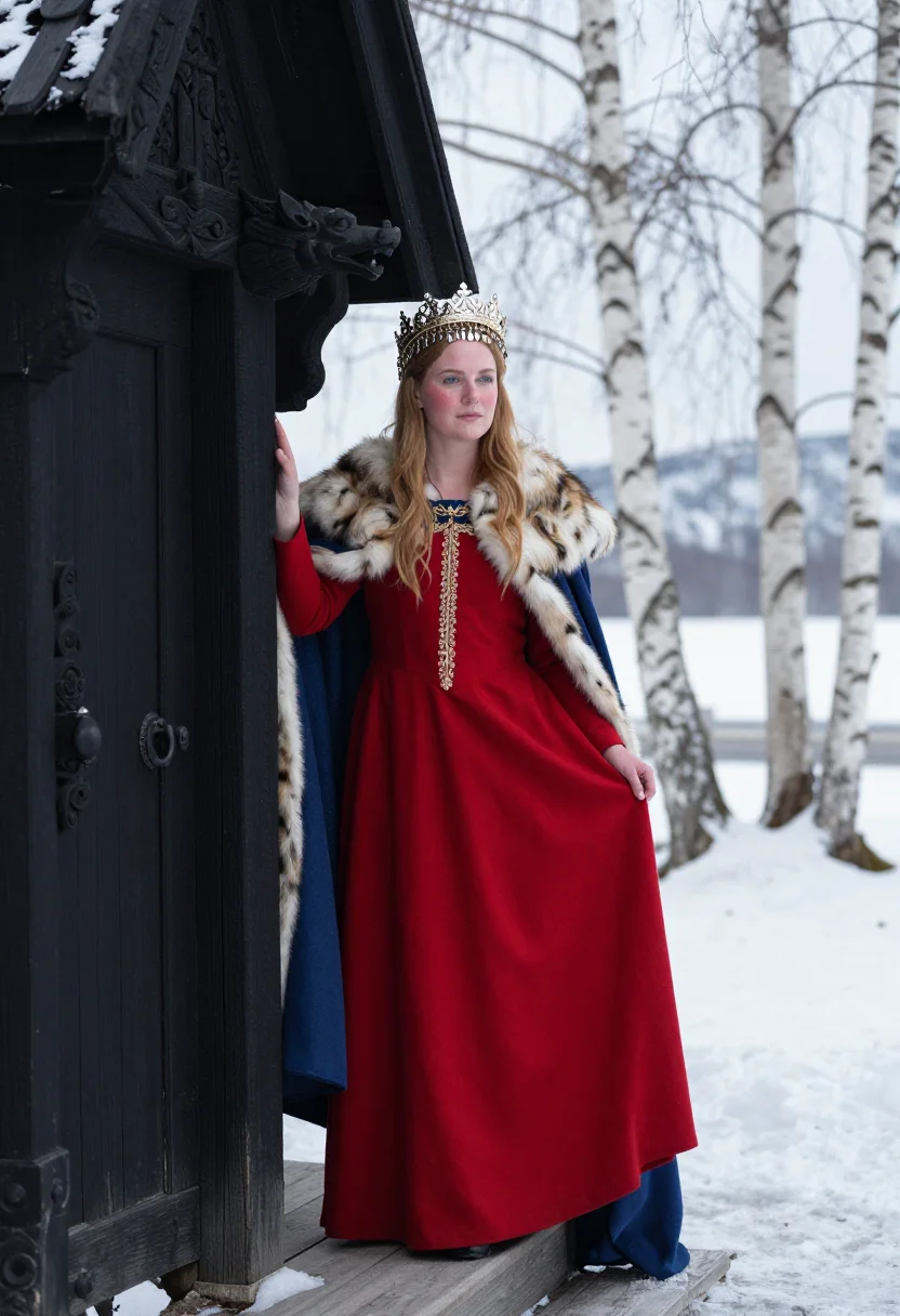 AI kristin lavransdatter sample — portrait of a woman, full-length portrait of a woman of Norw