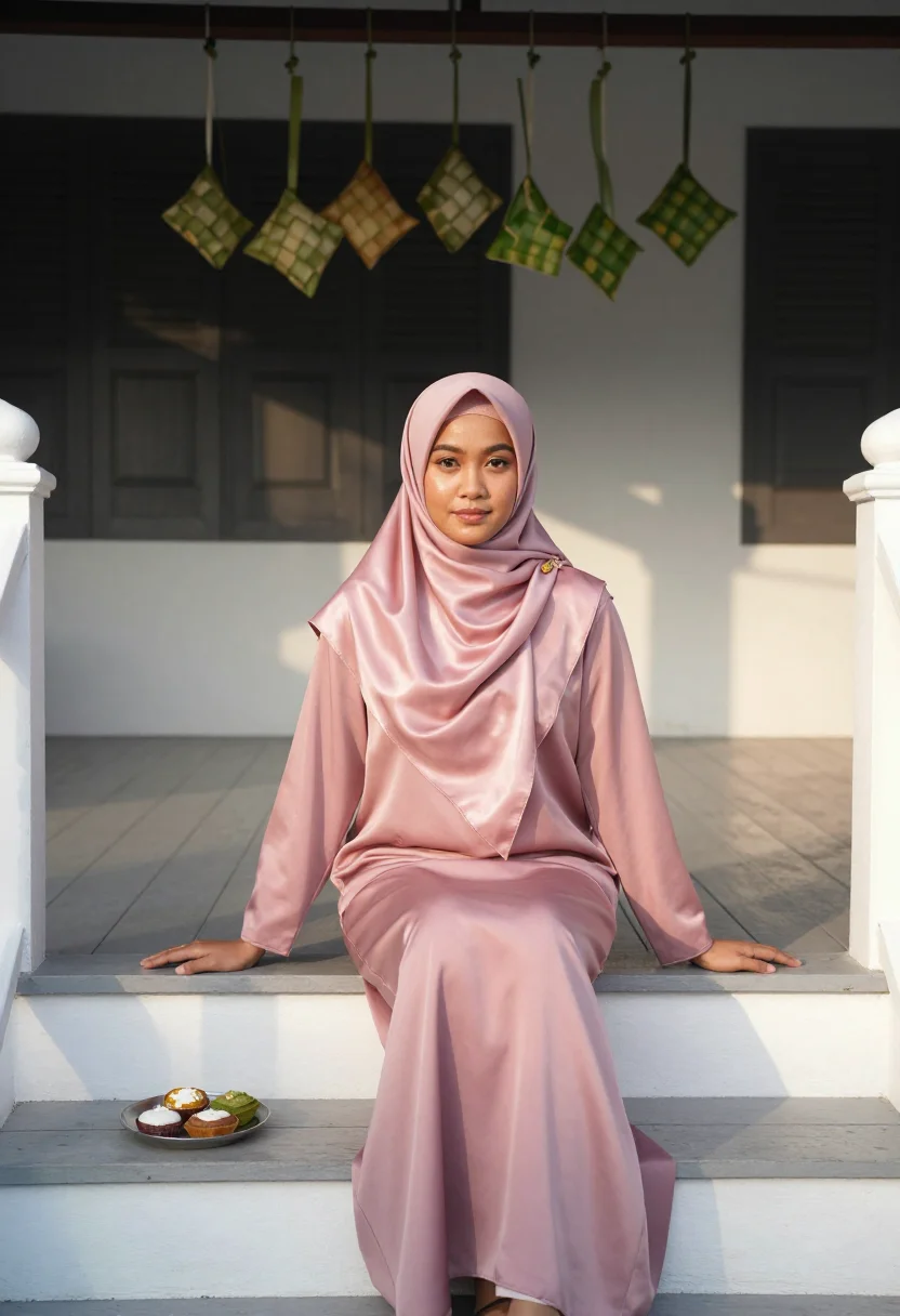 AI kuala lumpur raya sample — portrait of a woman, full-length portrait of a Malay Malaysi