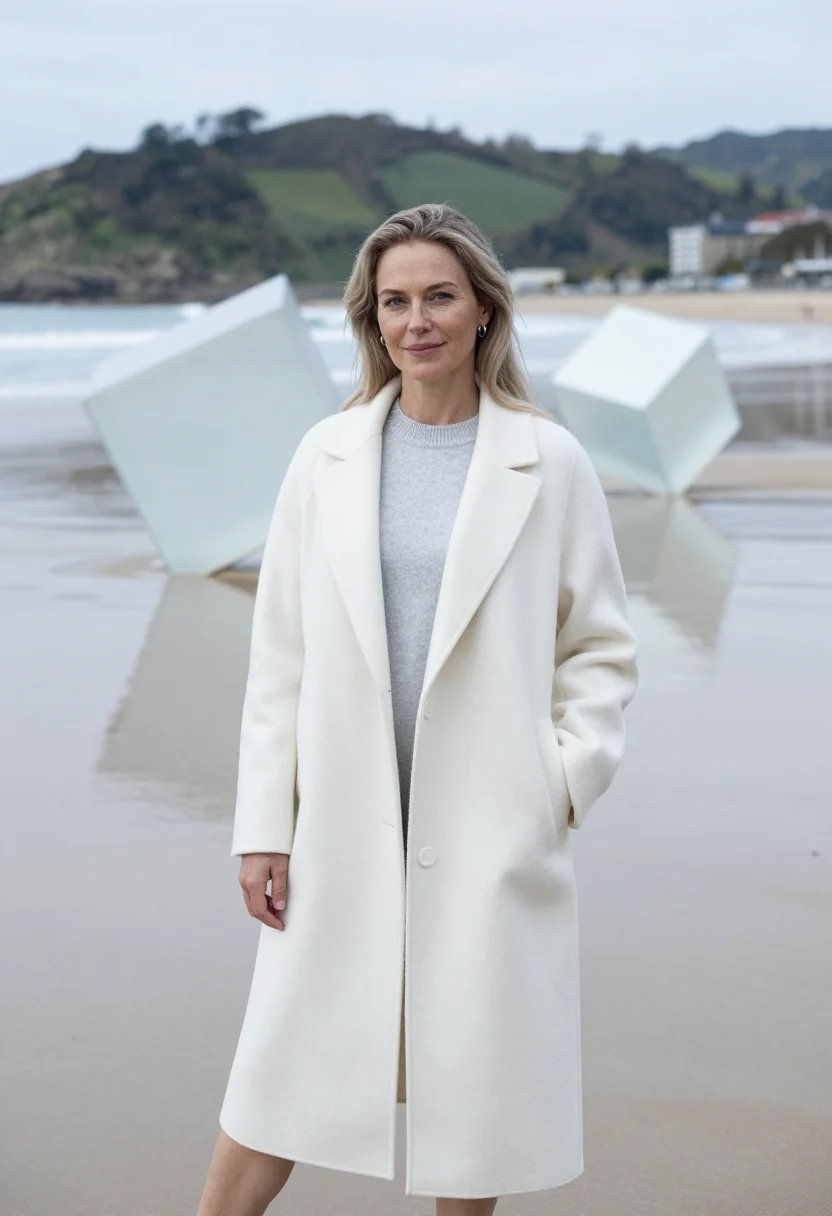 AI kursaal festival director frosted glass sample — portrait of a woman, of Northern-European descent, in her mi