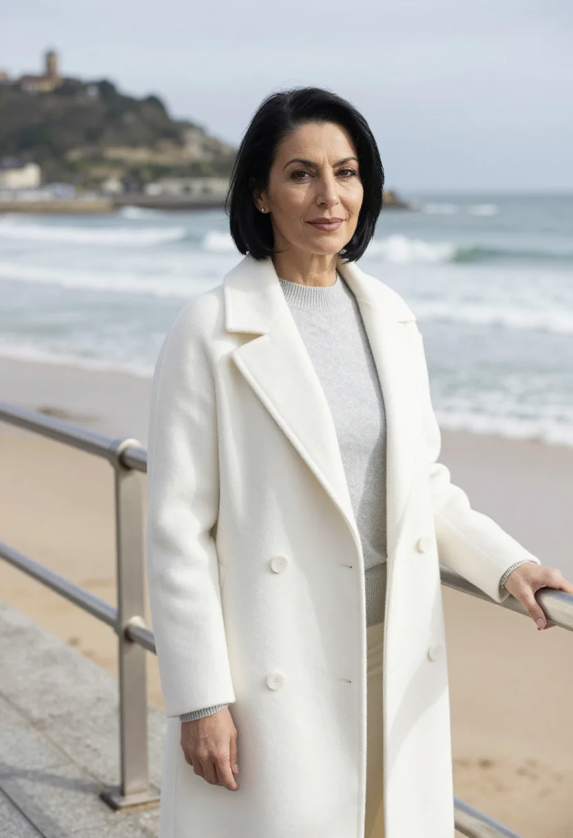 AI kursaal festival director frosted glass sample — portrait of a woman, of Spanish descent, in her late forties