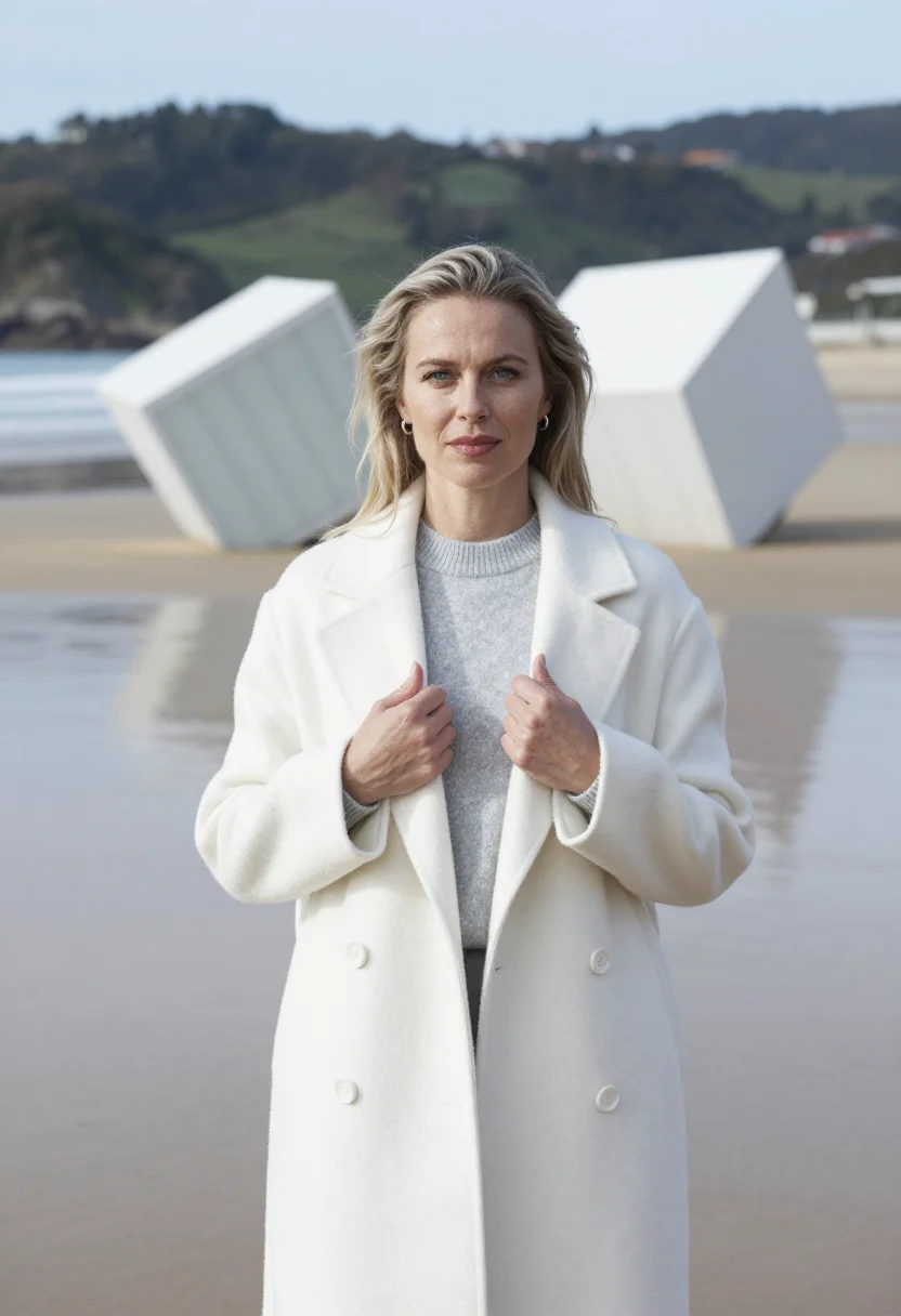 AI kursaal festival director frosted glass sample — portrait of a woman, of Northern-European descent, in her mi