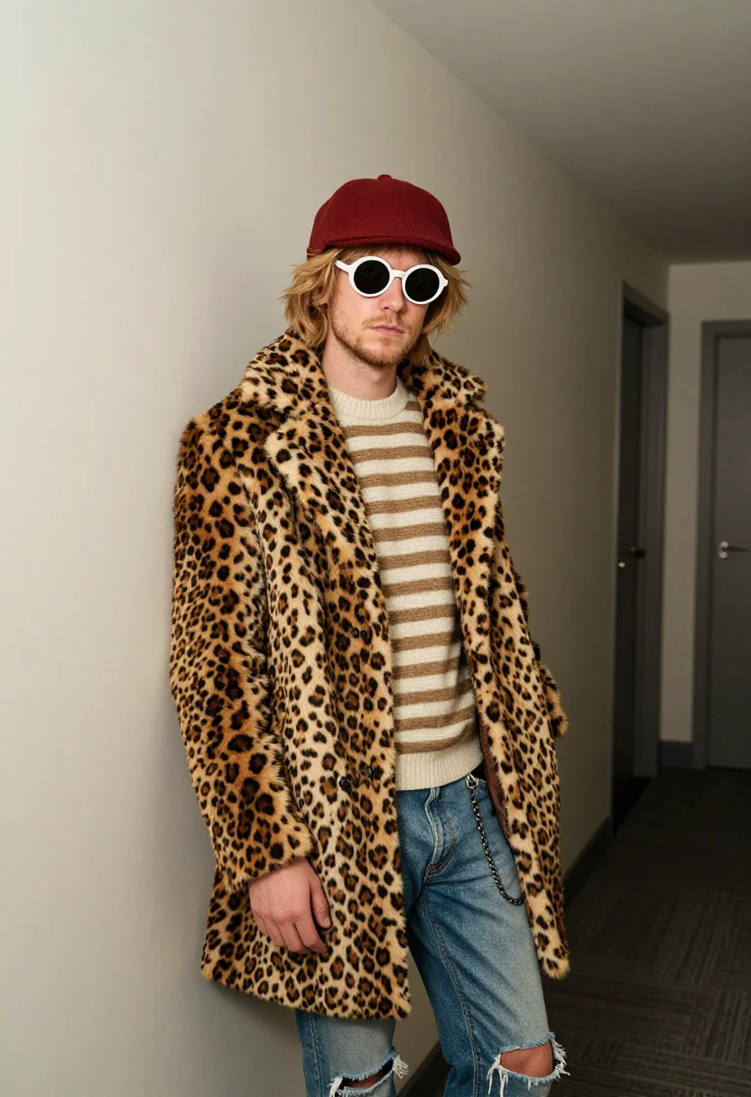 AI kurt cobain sample — portrait of a man, three-quarter-length portrait of a Wester