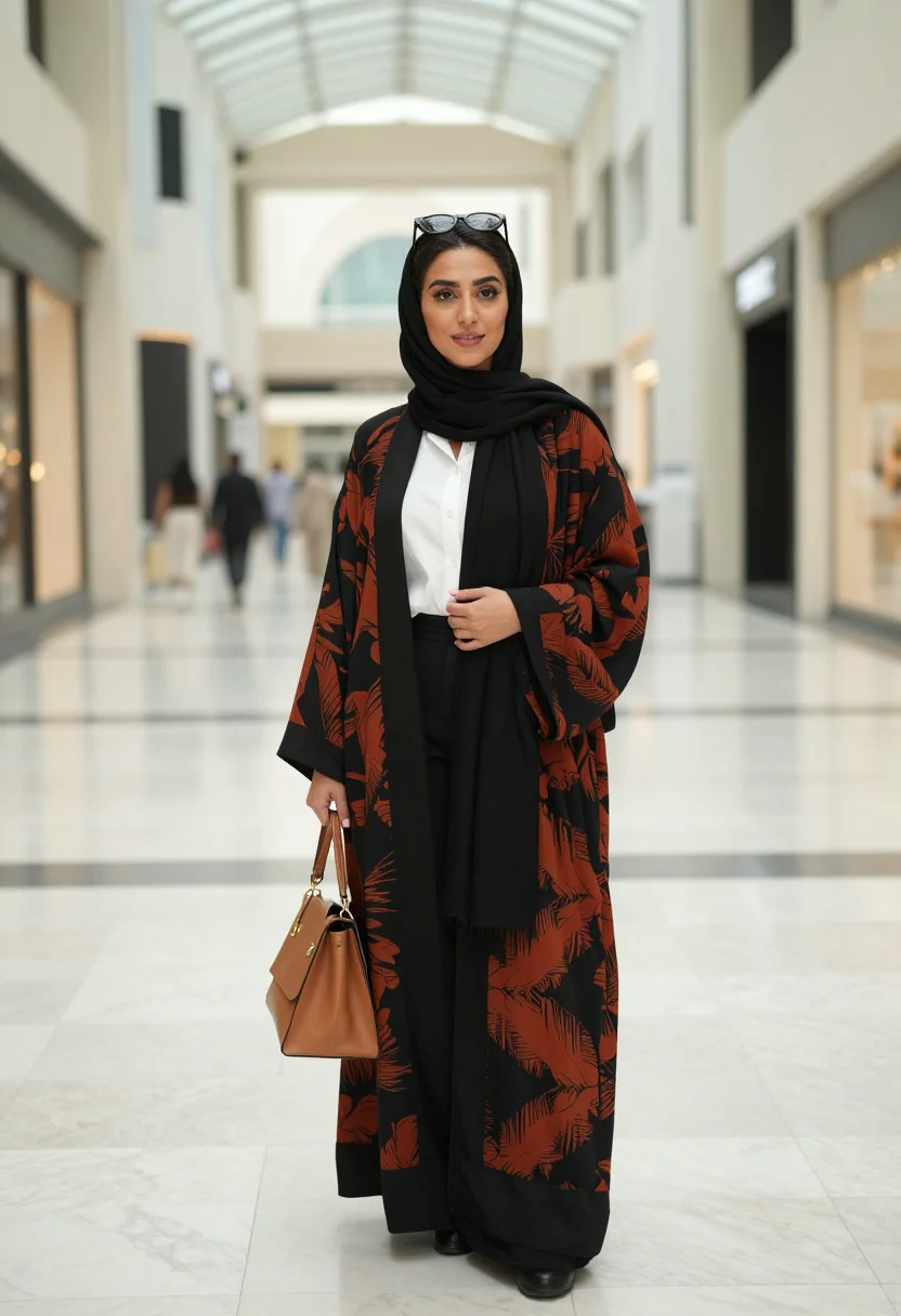 AI kuwait avenues sample — portrait of a woman, three-quarter-length portrait of a Kuwa