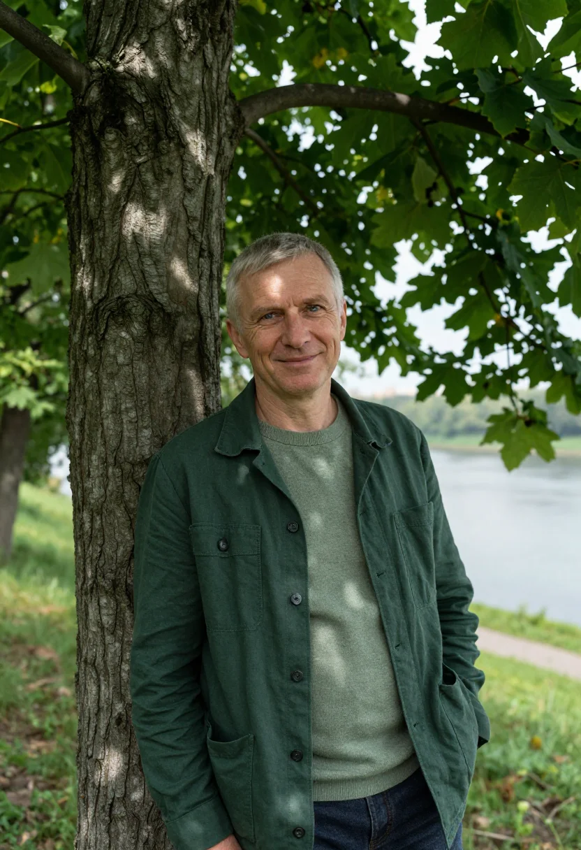 AI kyiv founder chestnut avenue green sample — portrait of a man, in his fifties with fair weathered skin,