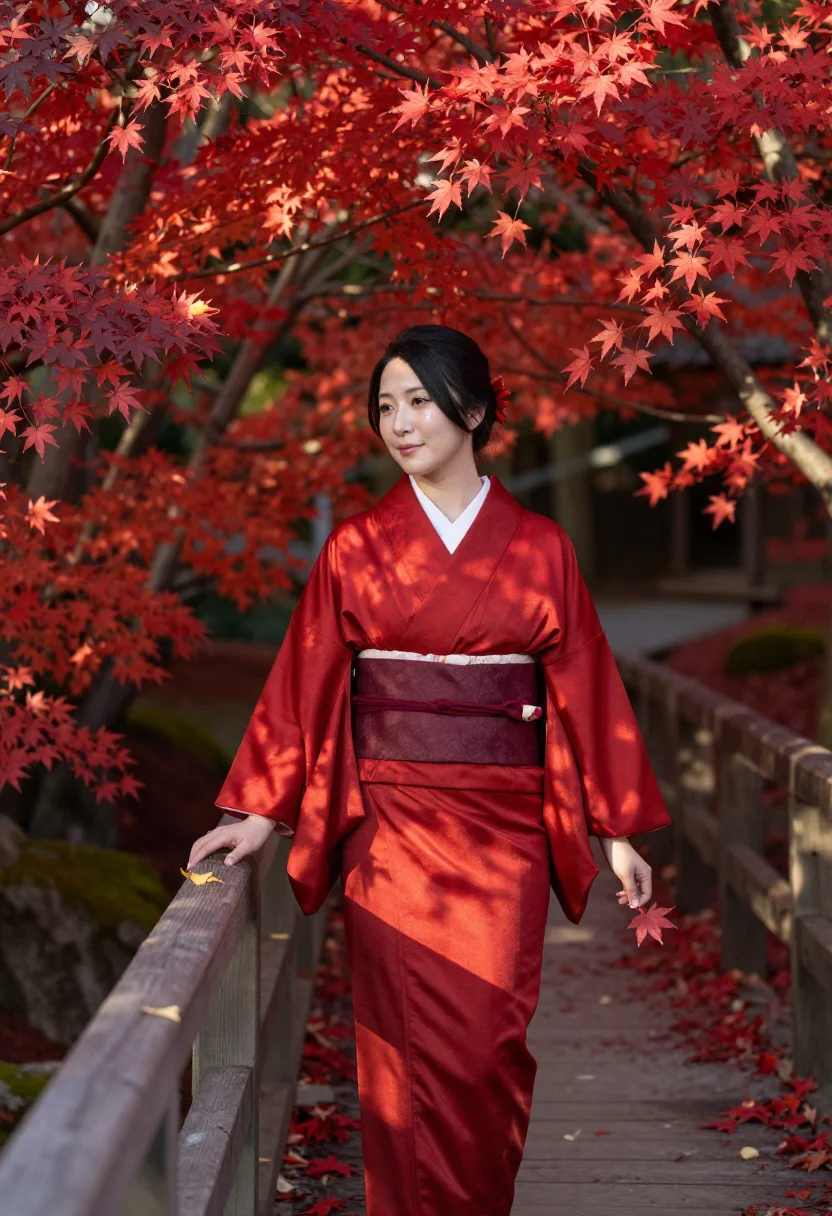 AI kyoto koyo sample — portrait of a woman, a Japanese woman in her late twenties w