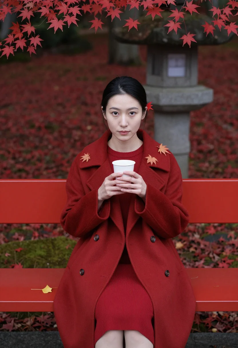 AI kyoto koyo sample — portrait of a woman, a Japanese woman in her late twenties w
