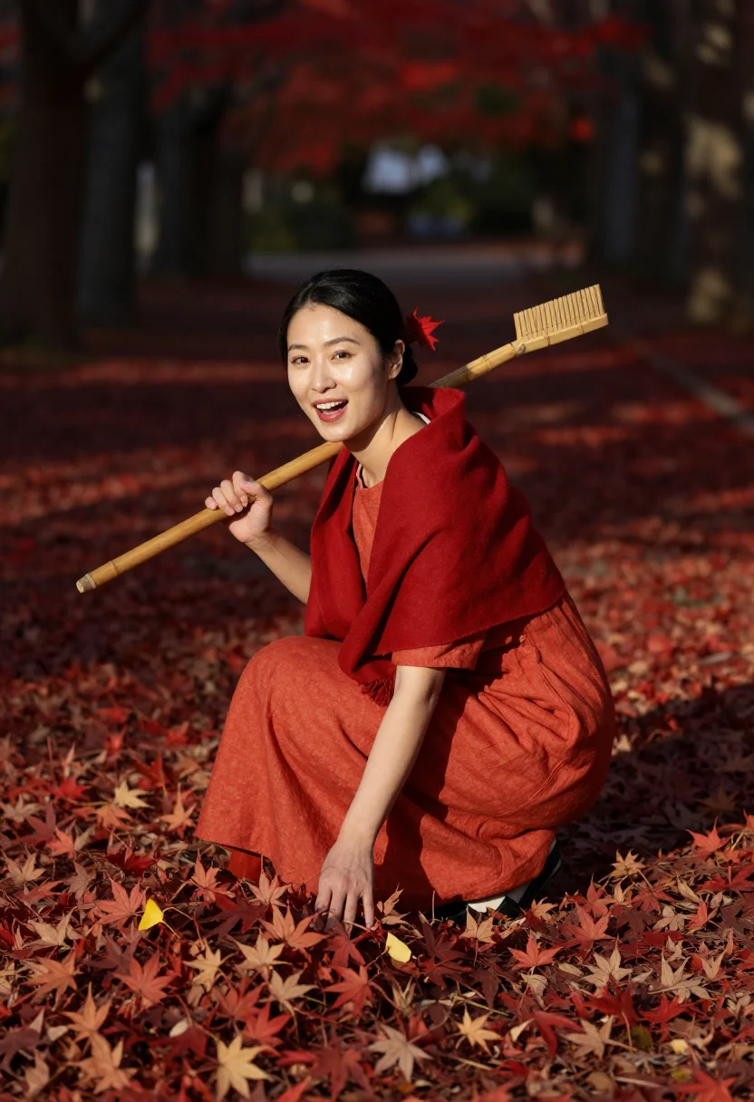 AI kyoto koyo sample — portrait of a woman, a Japanese woman in her late twenties w