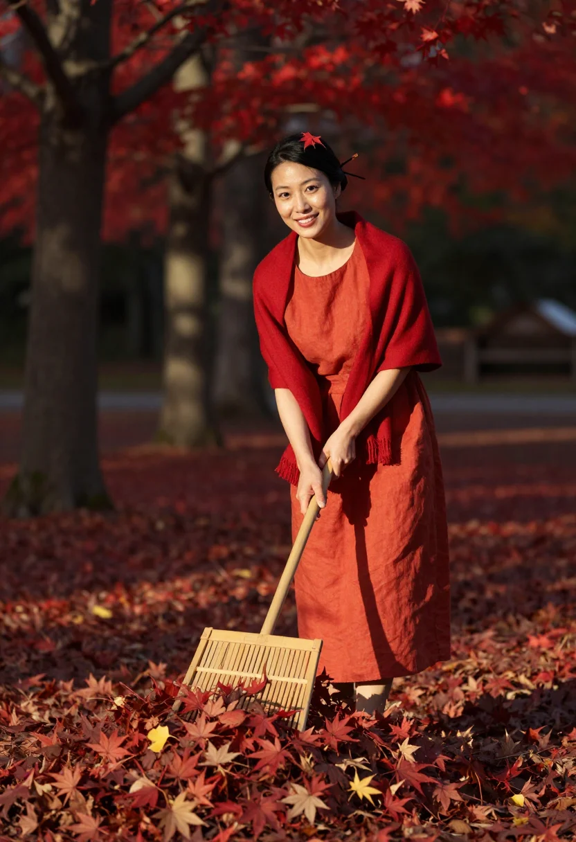 AI kyoto koyo sample — portrait of a woman, a Japanese woman in her late twenties w
