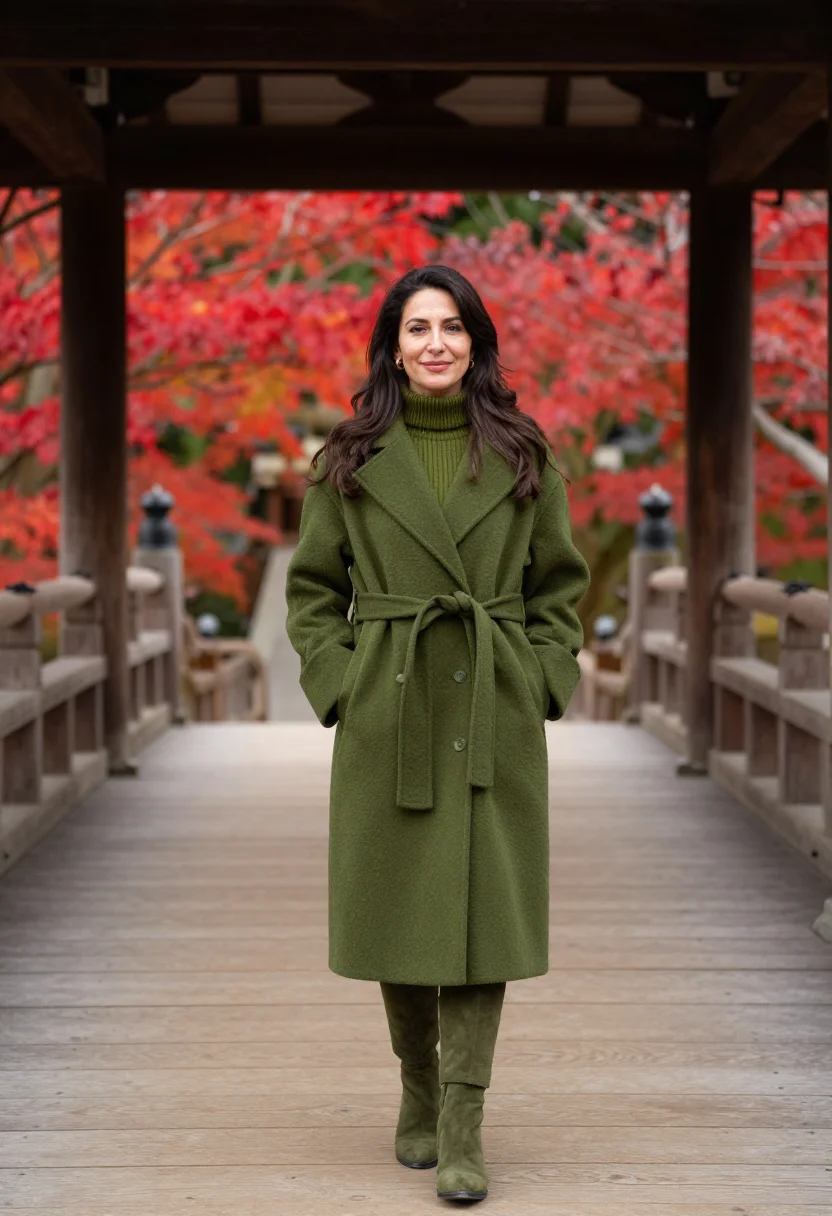 AI kyoto momiji moss sample — portrait of a woman, framed chest-up, the crop stopping at t