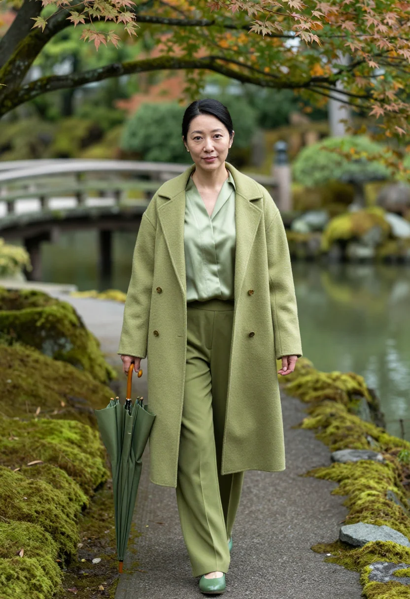 AI kyoto moss sample — portrait of a woman, three-quarter-length portrait of a Japa