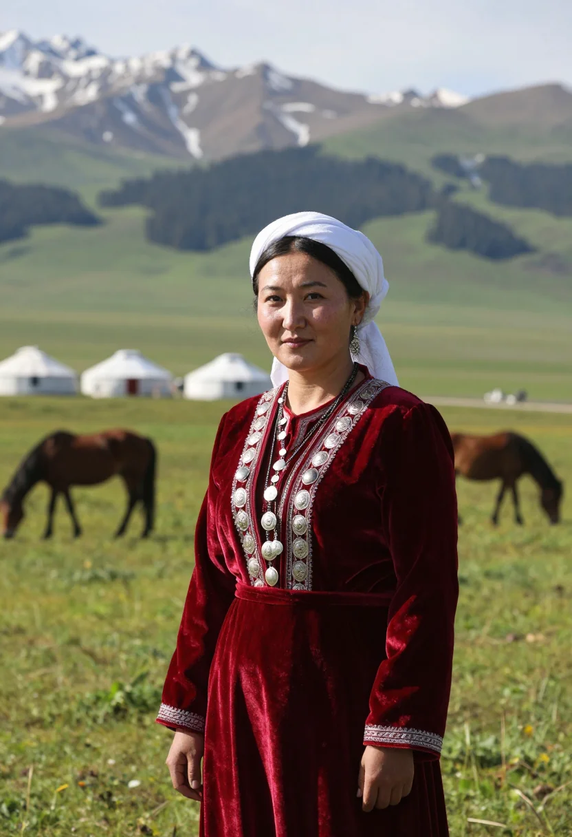 Example portrait from the AI Kyrgyz Elechek — Free Preview, Train Once