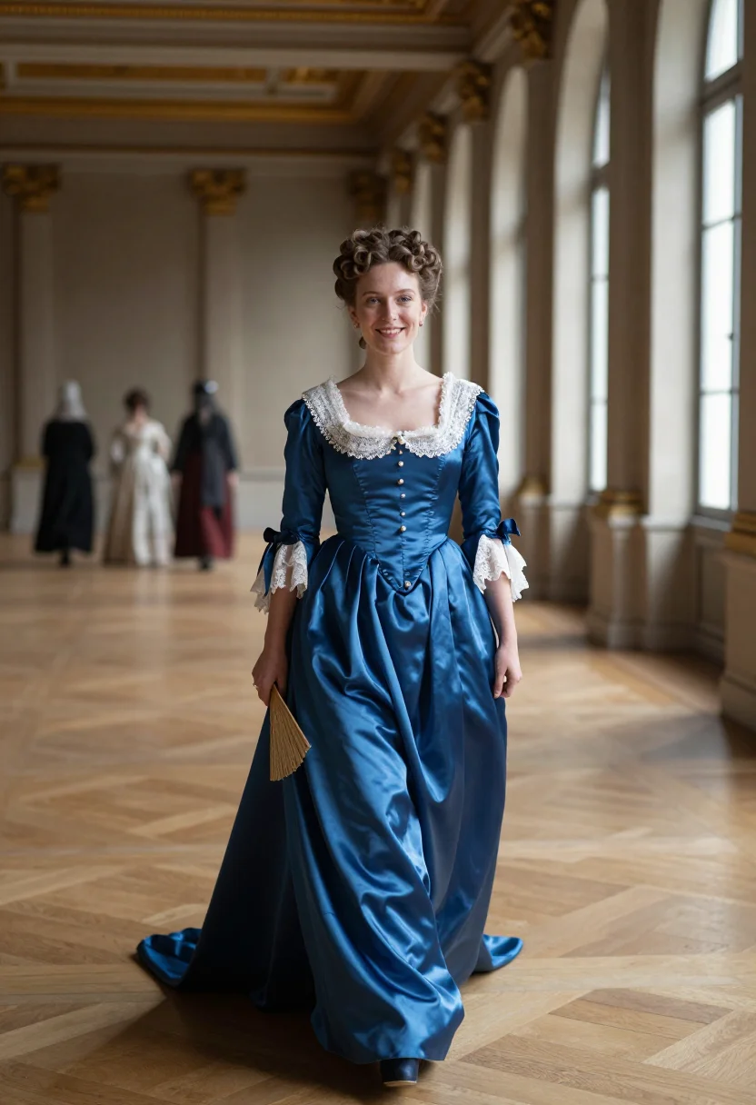 AI la grande mademoiselle sample — portrait of a woman, three-quarter-length walking portrait o