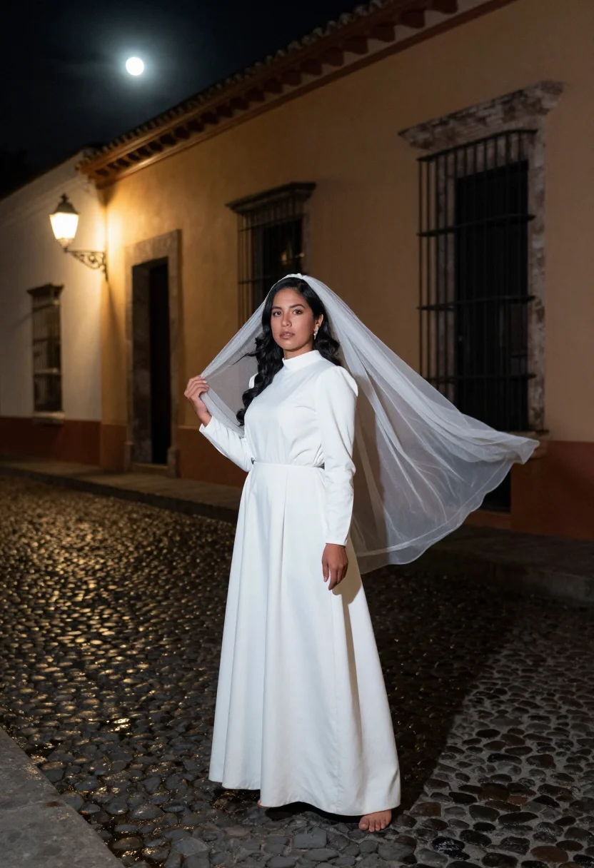 AI la llorona sample — portrait of a woman, full-length portrait of a Mexican woman