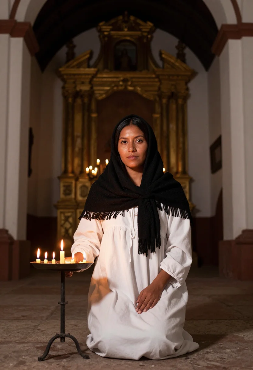 AI la llorona sample — portrait of a woman, three-quarter-length portrait of a Mexi