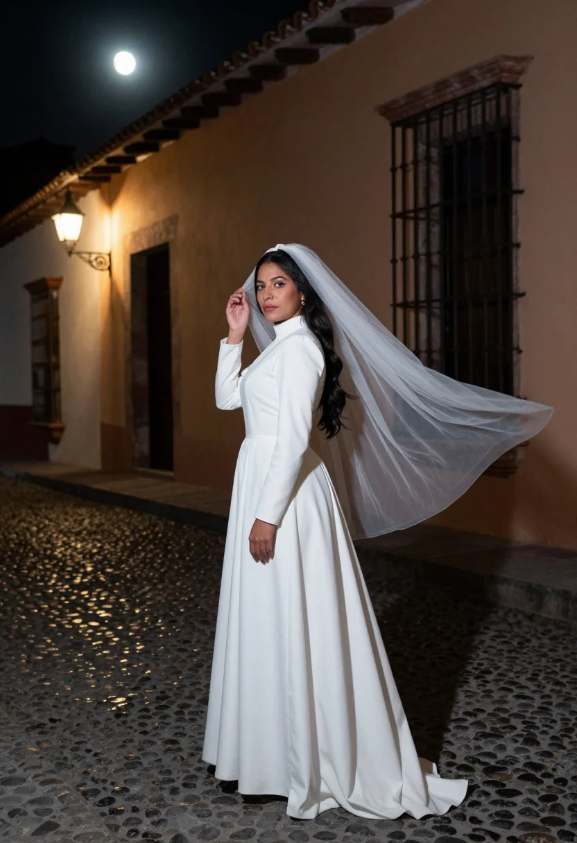AI la llorona sample — portrait of a woman, half-length portrait of a Mexican woman