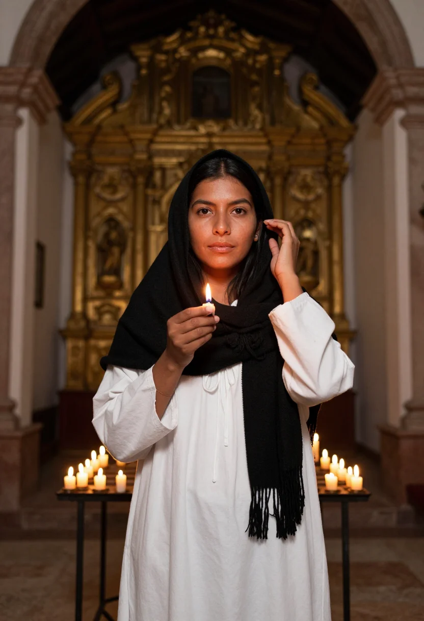 AI la llorona sample — portrait of a woman, close portrait of a Mexican woman in he