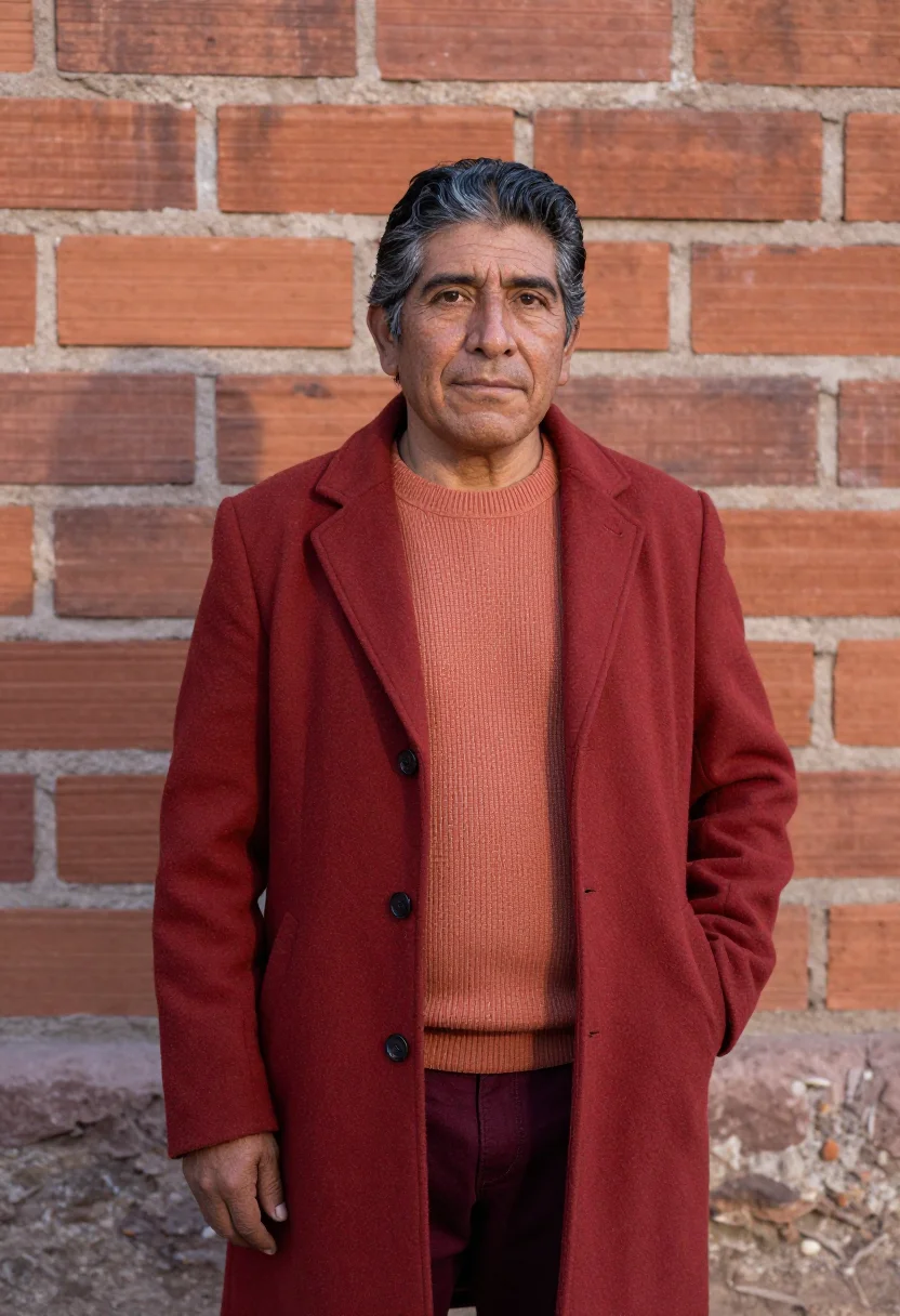 AI la paz urban planner cable car red brick canyon sample — portrait of a man, a Bolivian urban planner of Spanish desce